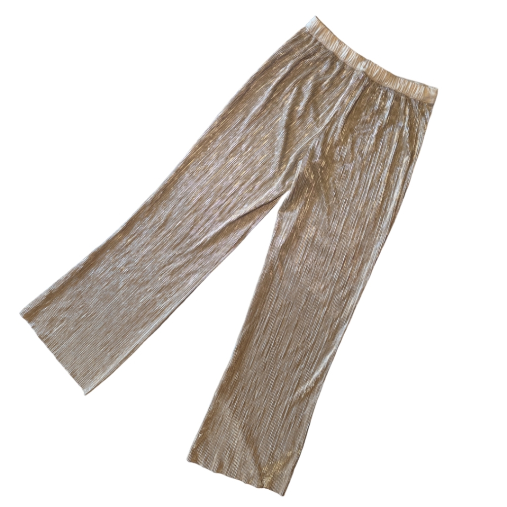 Victoria's Secret Gold Mini Pleat Lounge Pajama Pants Size S